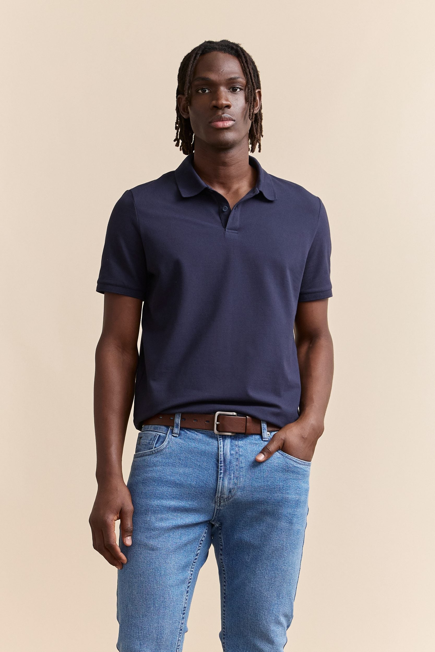 Polo with detail at collar