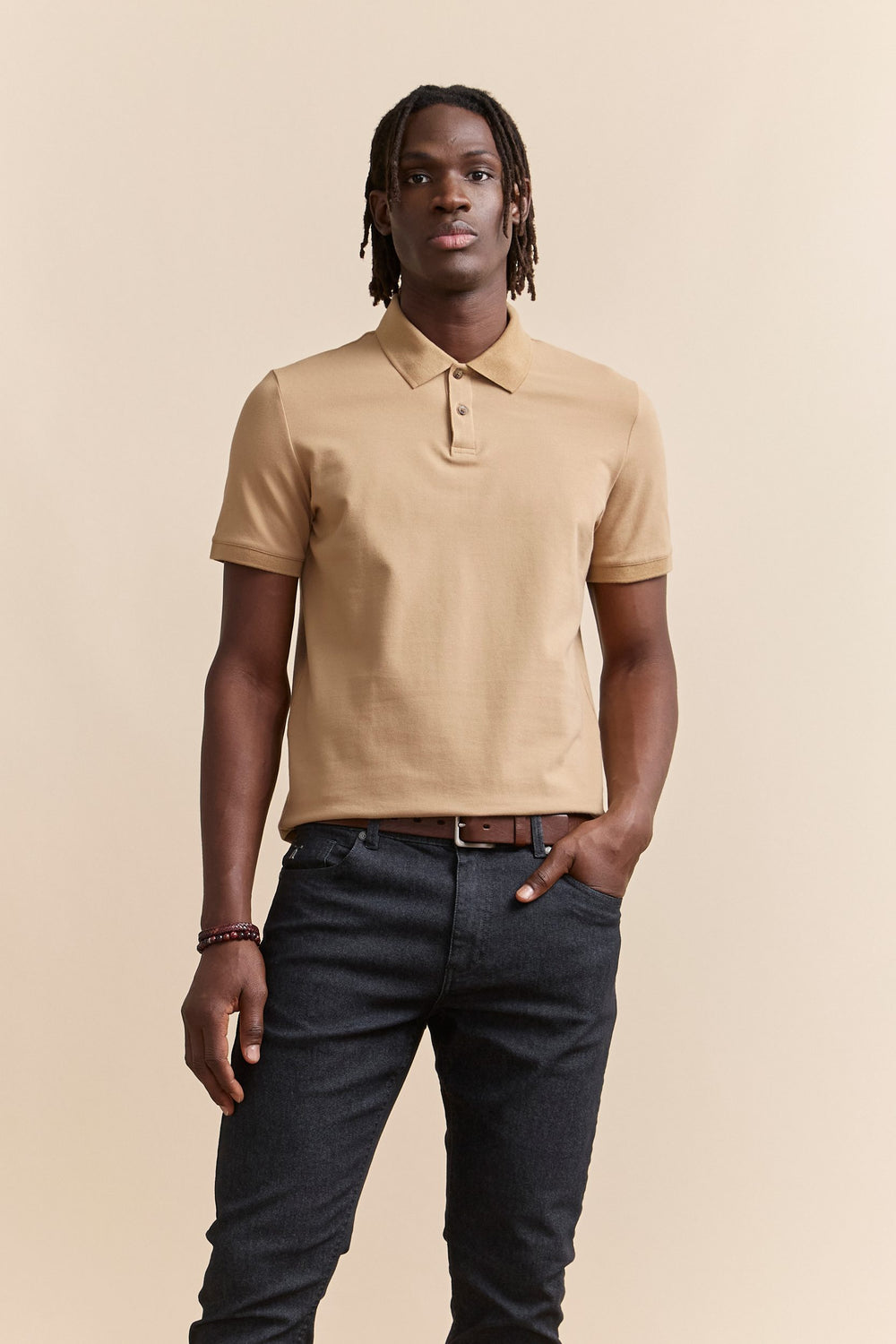 Polo with detail at collar