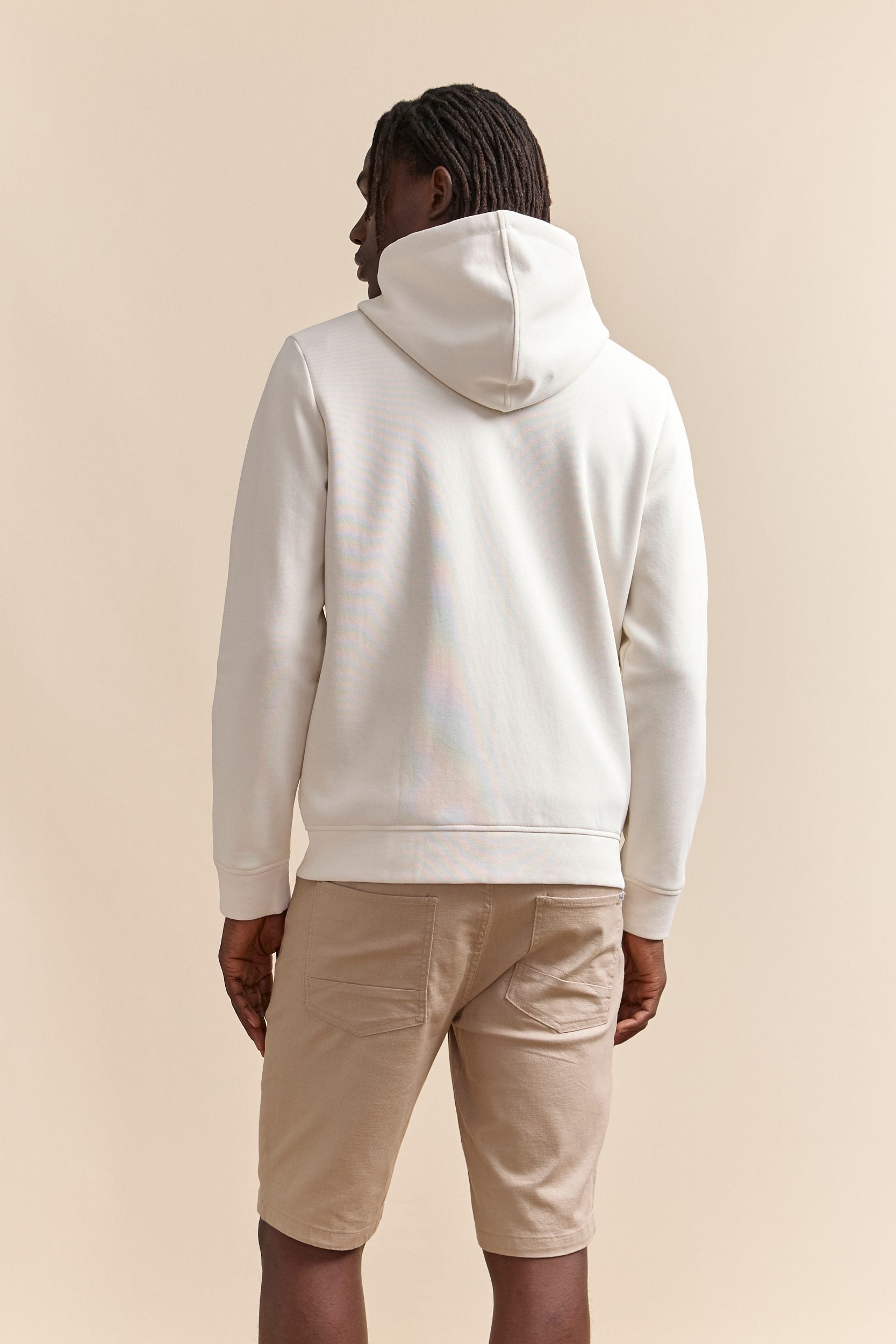 Hooded cardigan with zip