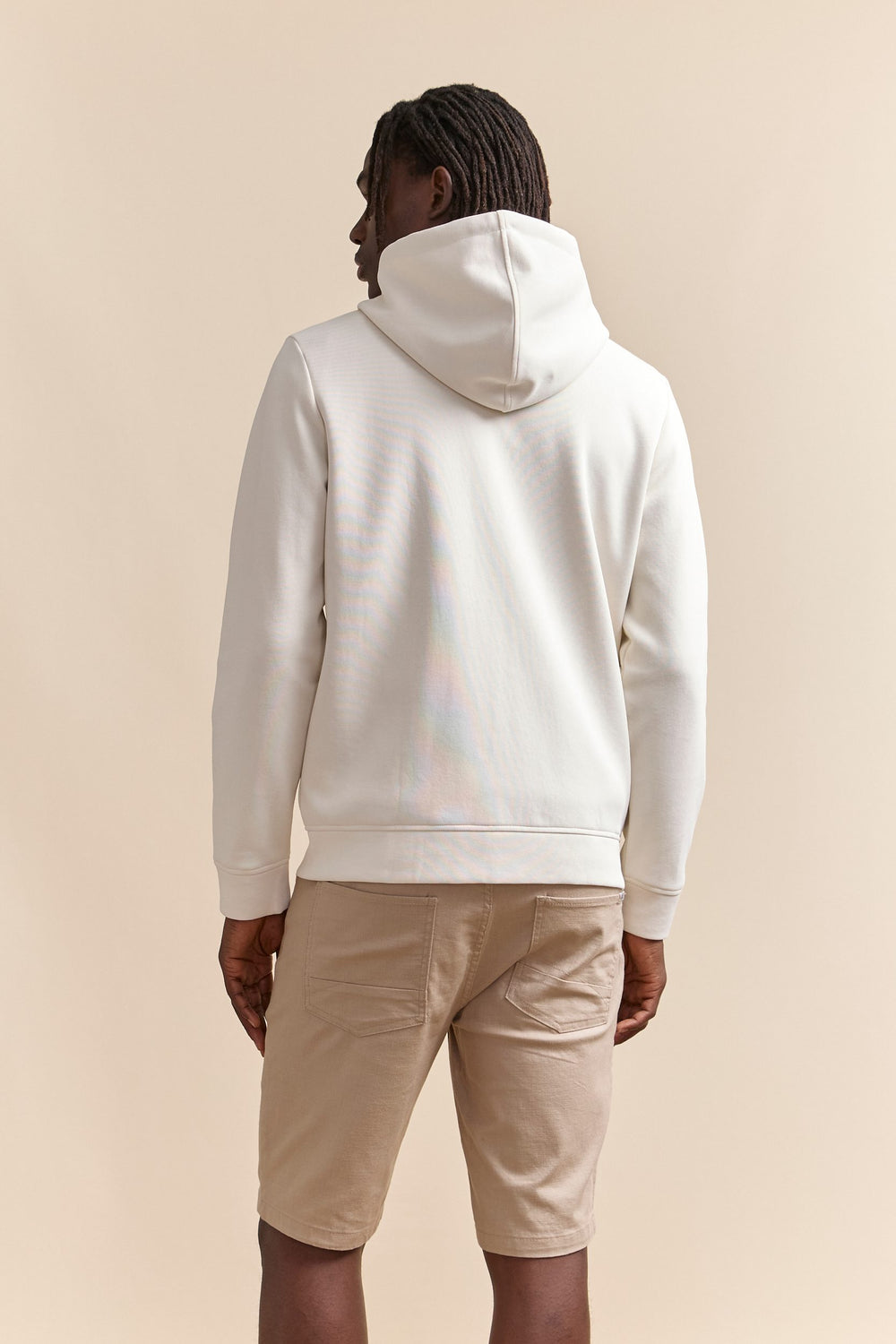 Hooded cardigan with zip