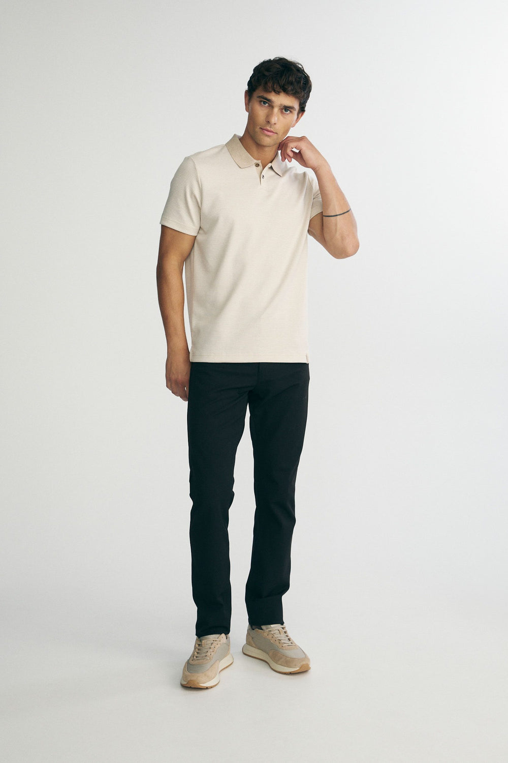 Houndstooth polo