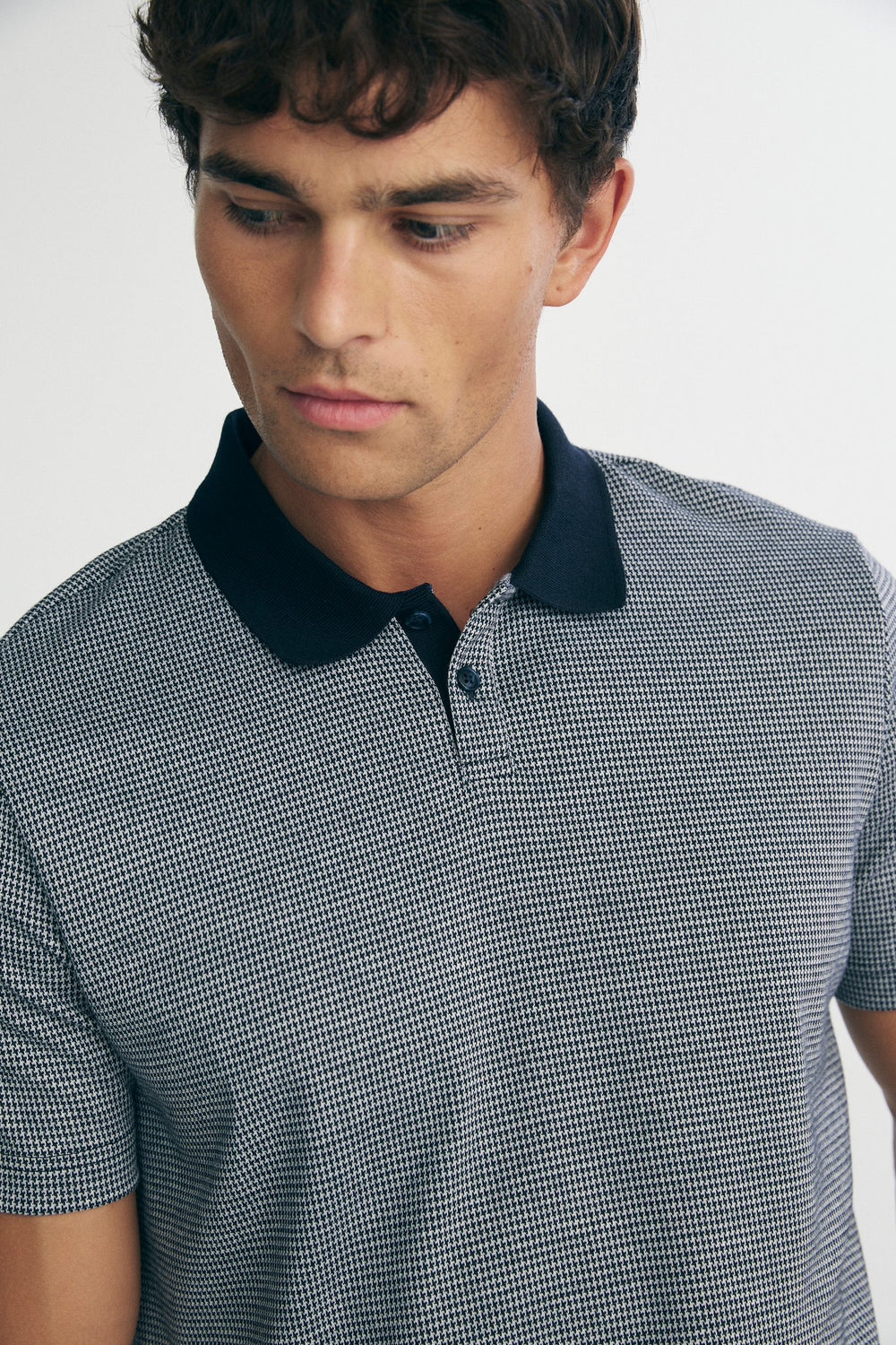 Houndstooth polo