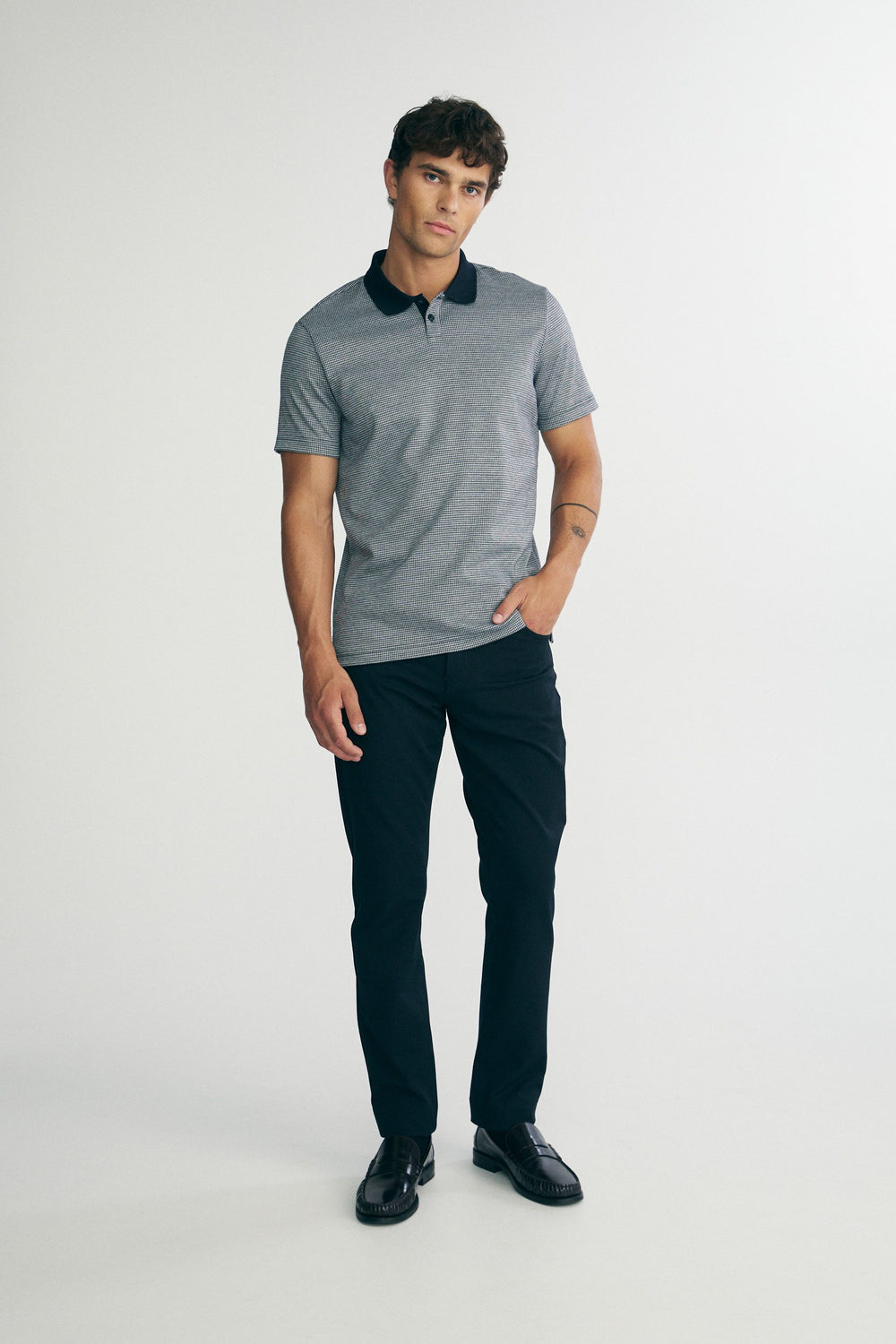 Houndstooth polo