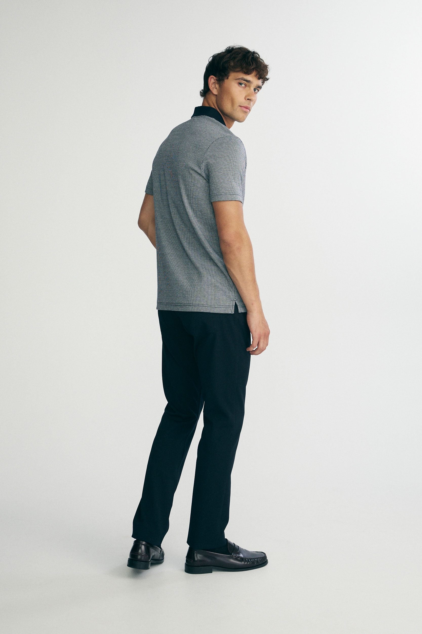 Houndstooth polo