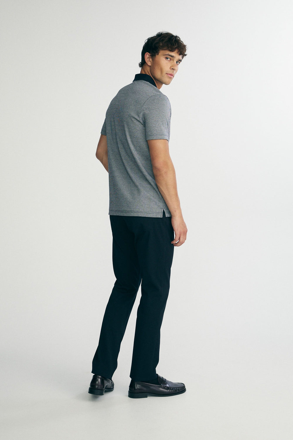 Houndstooth polo