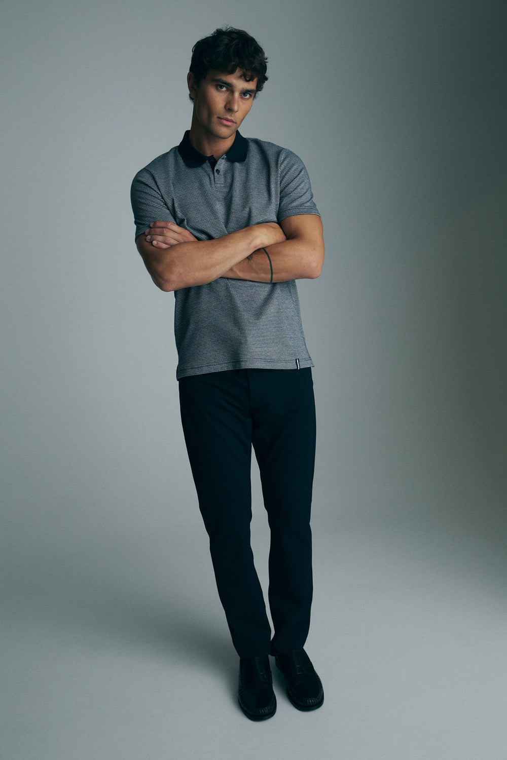 Houndstooth polo