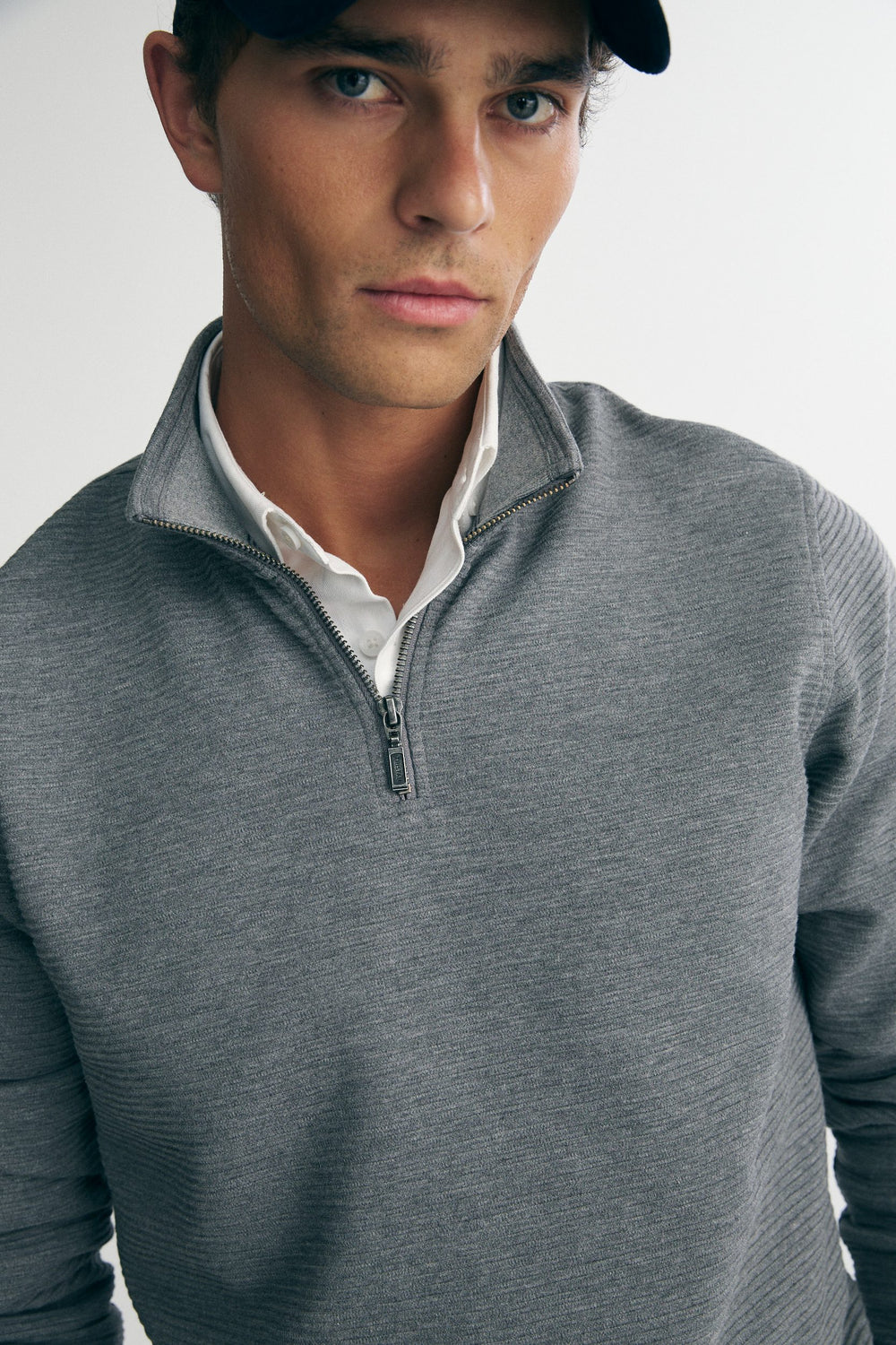 Ottoman half zip sweater