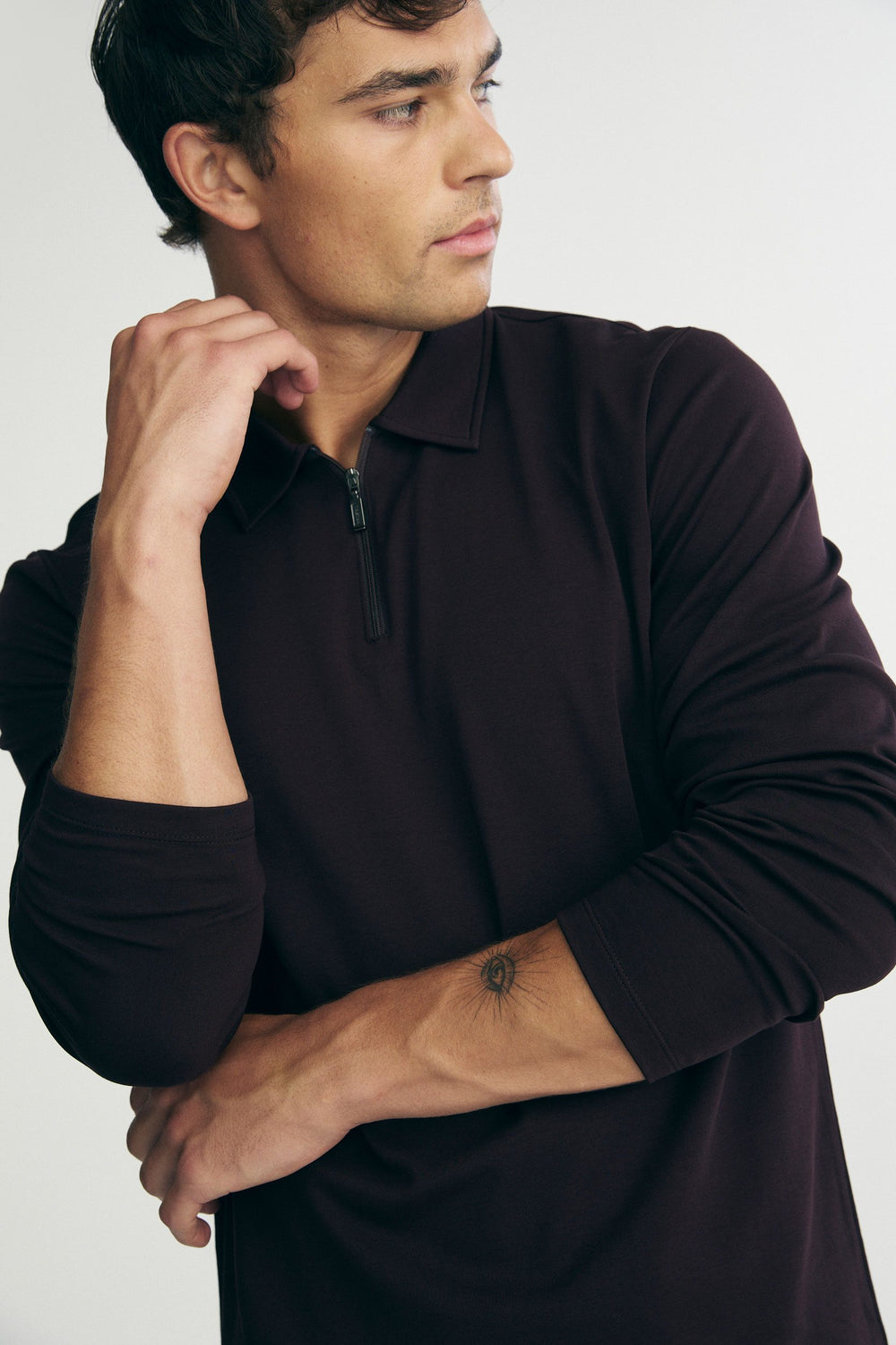 Pima cotton long sleeves polo