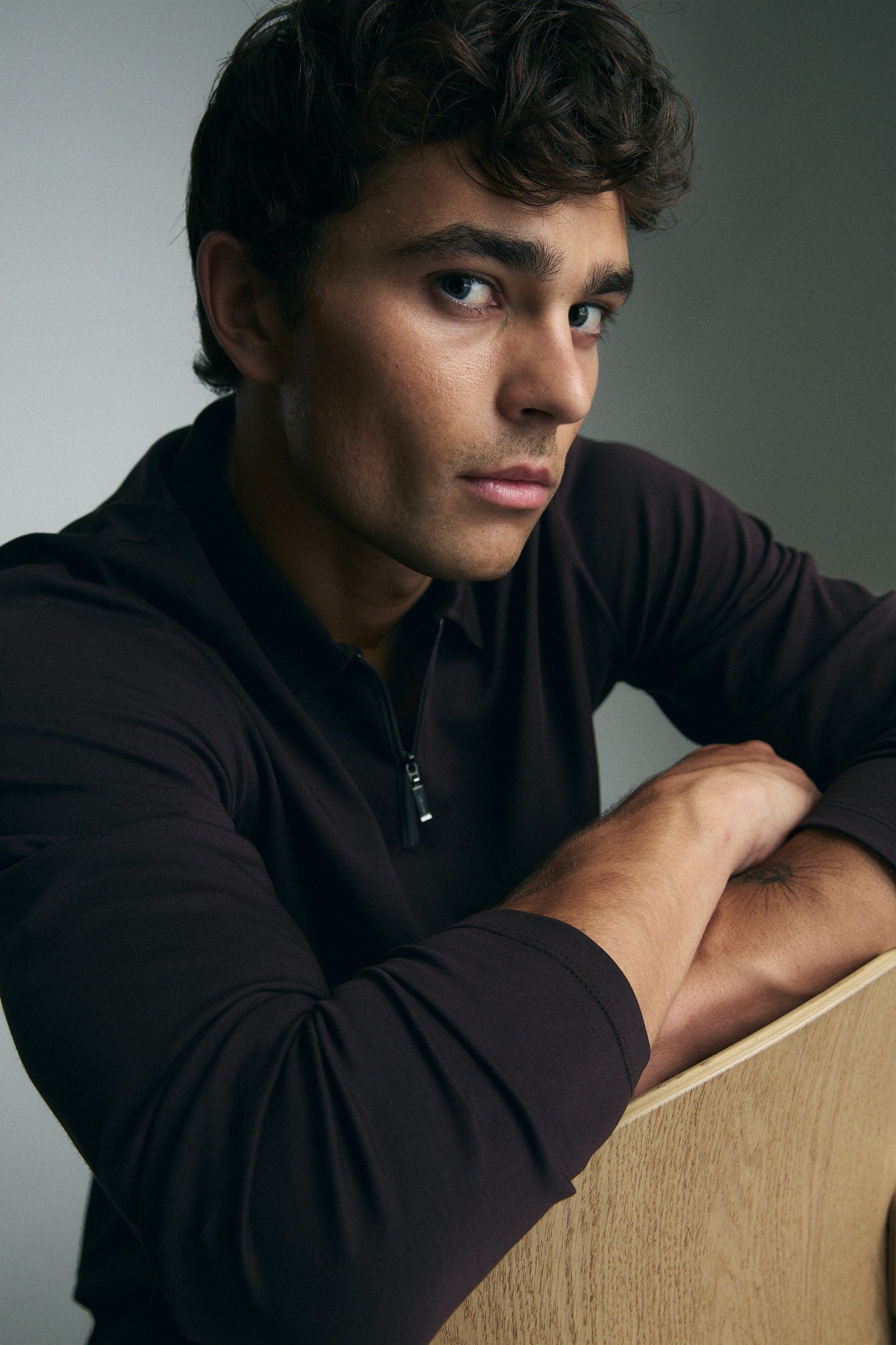 Pima cotton long sleeves polo