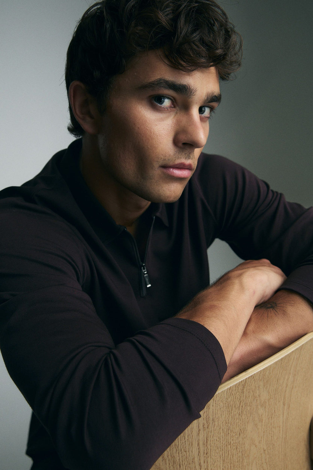Pima cotton long sleeves polo