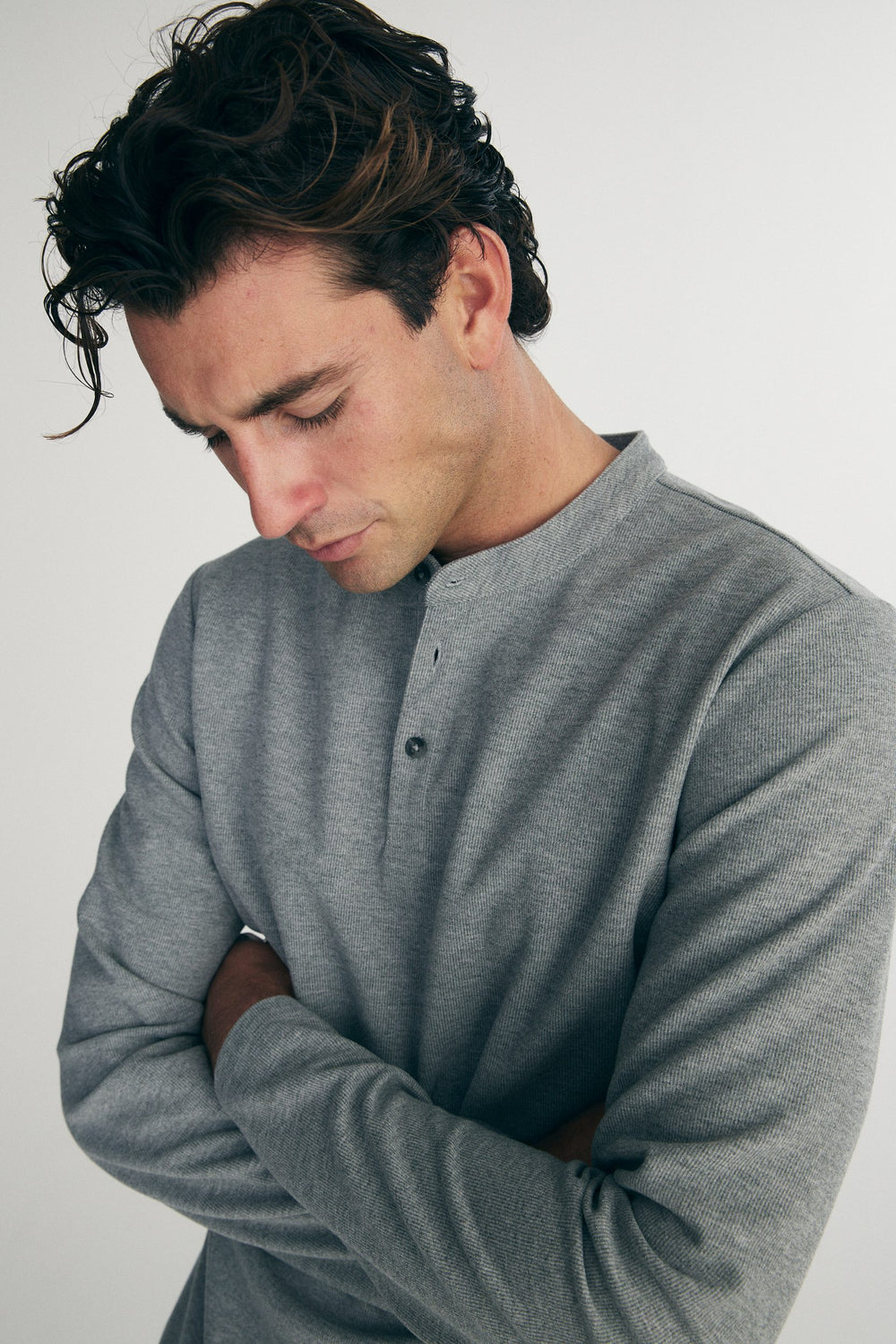 Rib henley t-shirt
