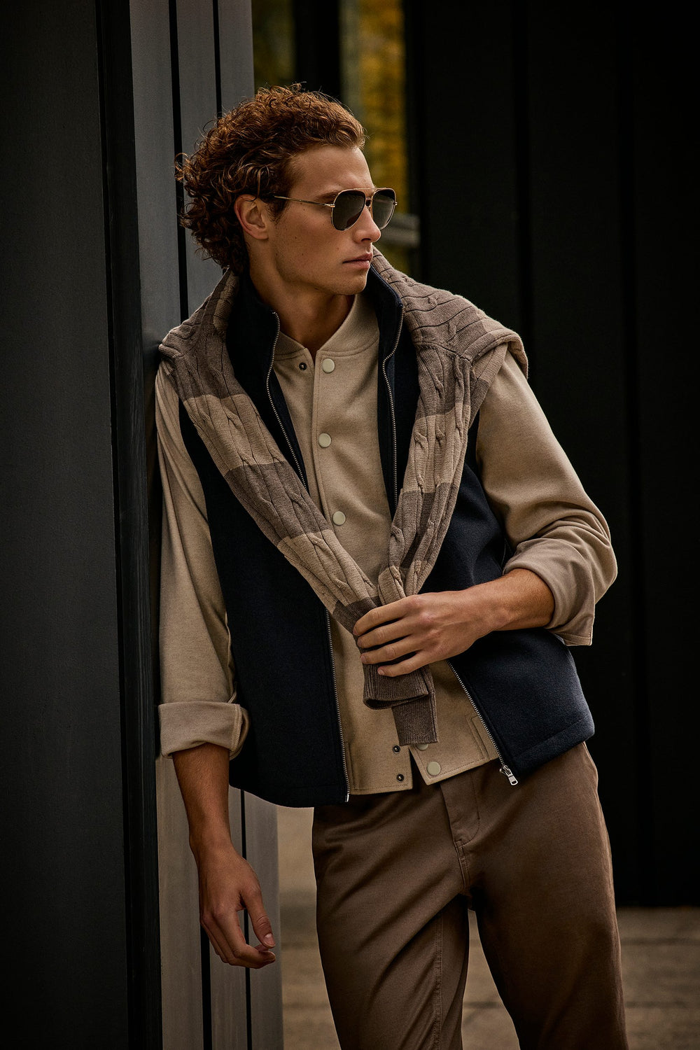 Baseball jacket with snaps