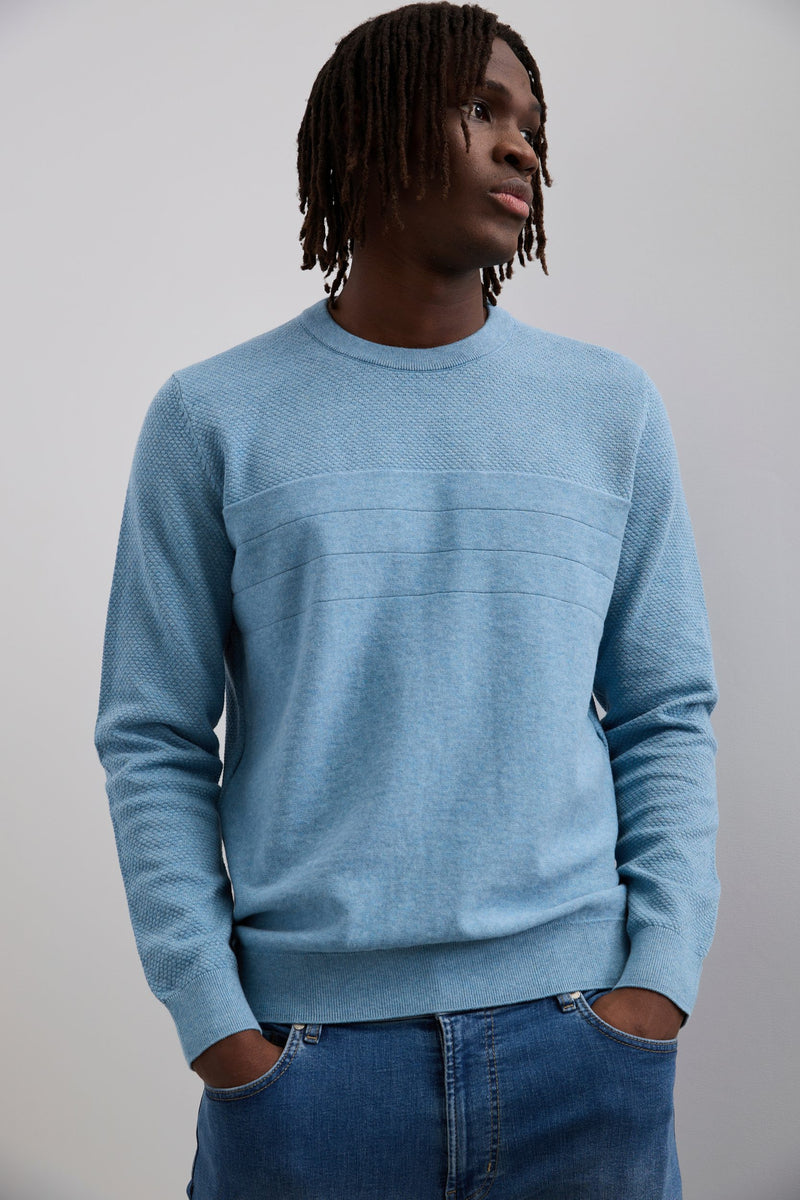 Textured Crew Neck Sweater