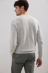 Textured Crew Neck Sweater