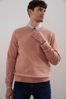 Textured Crew Neck Sweater