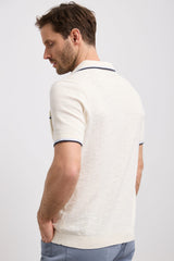 Contrasting details knitted polo