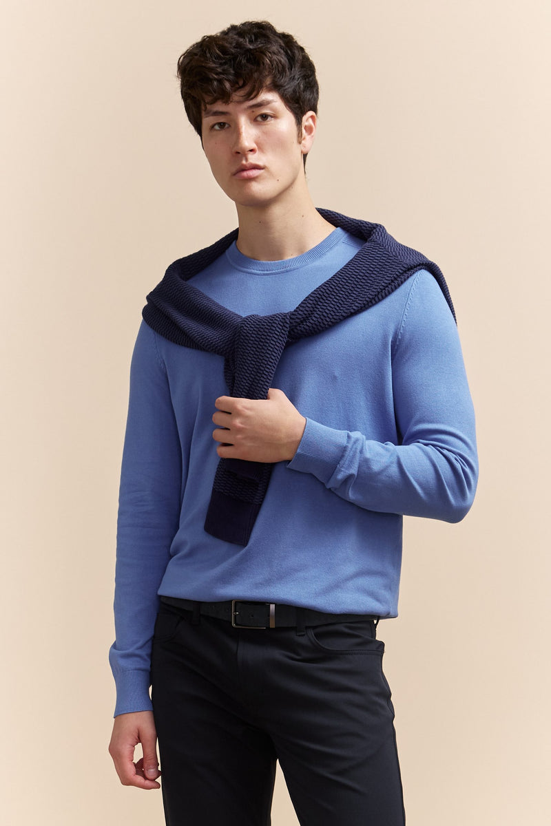 Ottoman details crew neck sweater