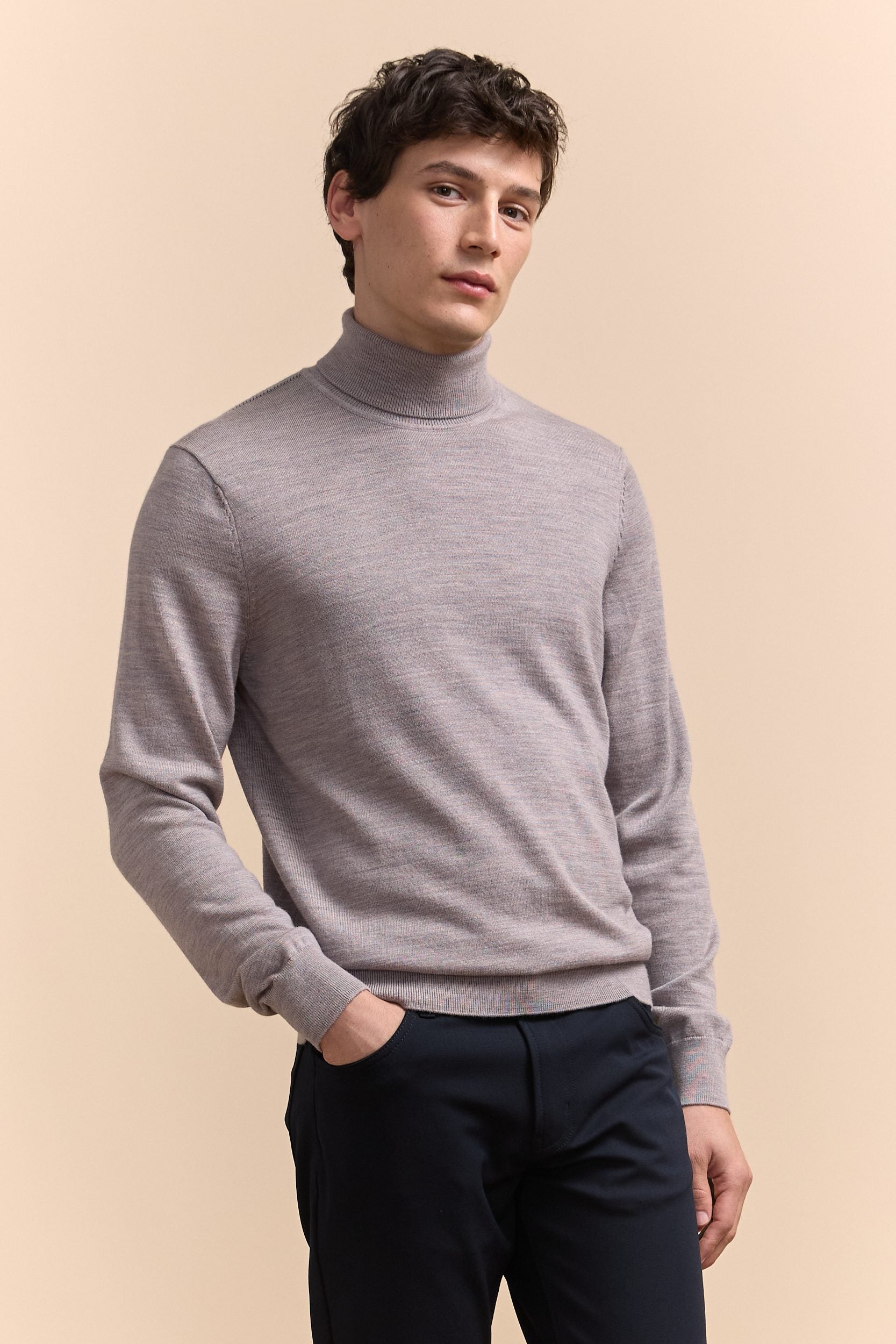 Merino wool turtle neck sweater