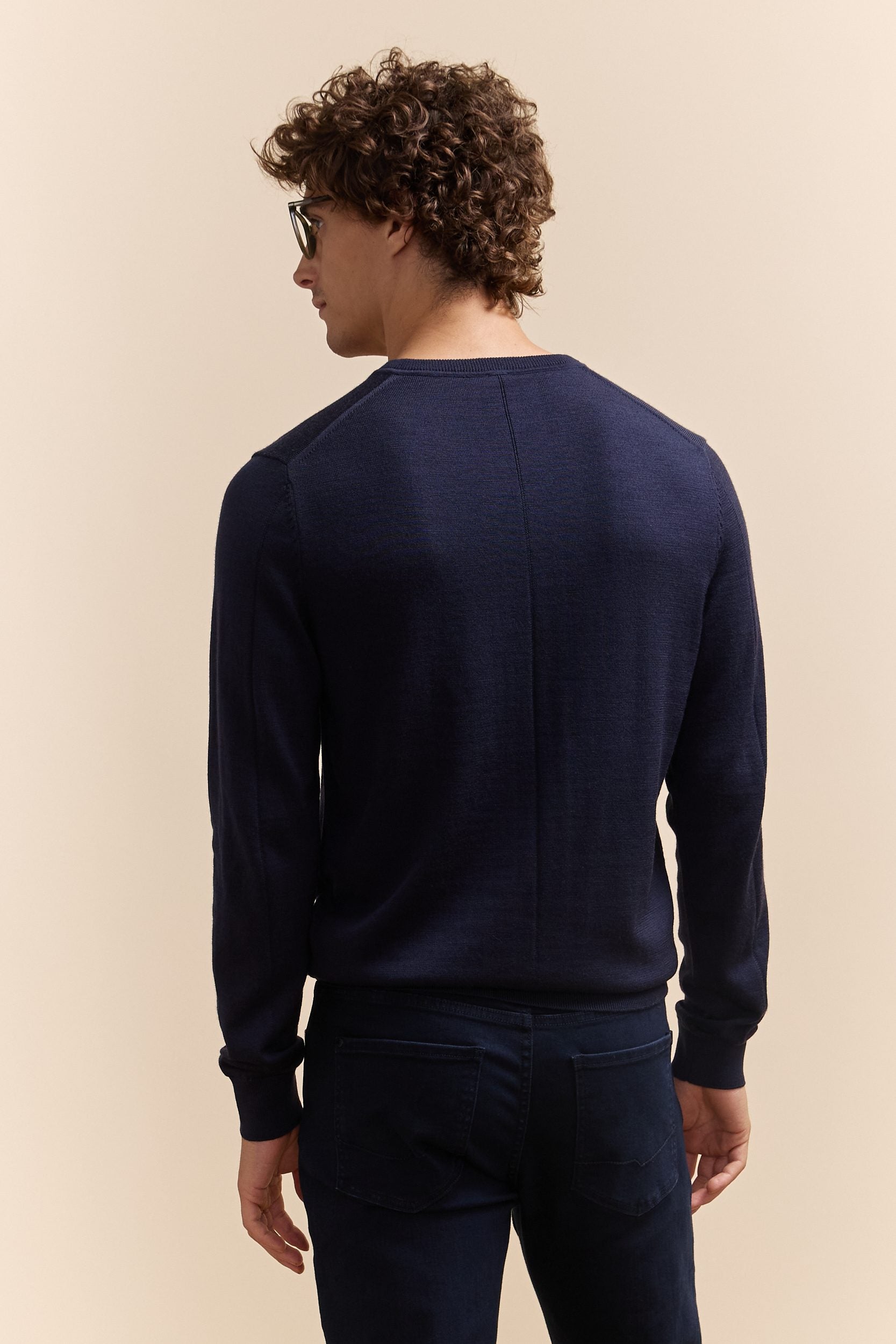 Merino wool V-neck sweater