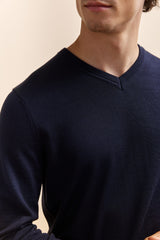 Merino wool V-neck sweater