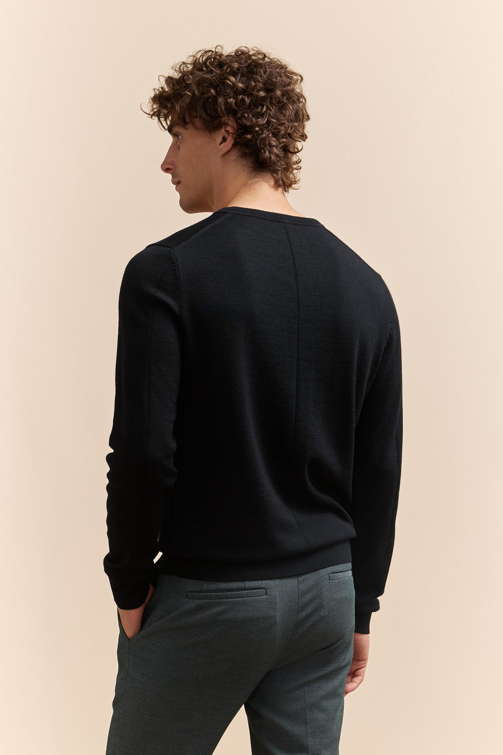 Merino wool V-neck sweater