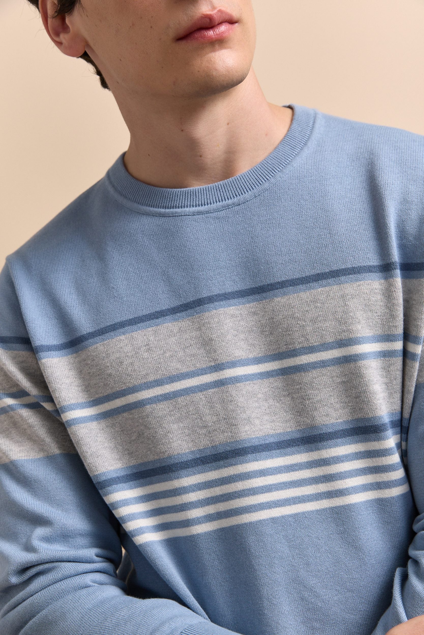 Stripes blocking sweater