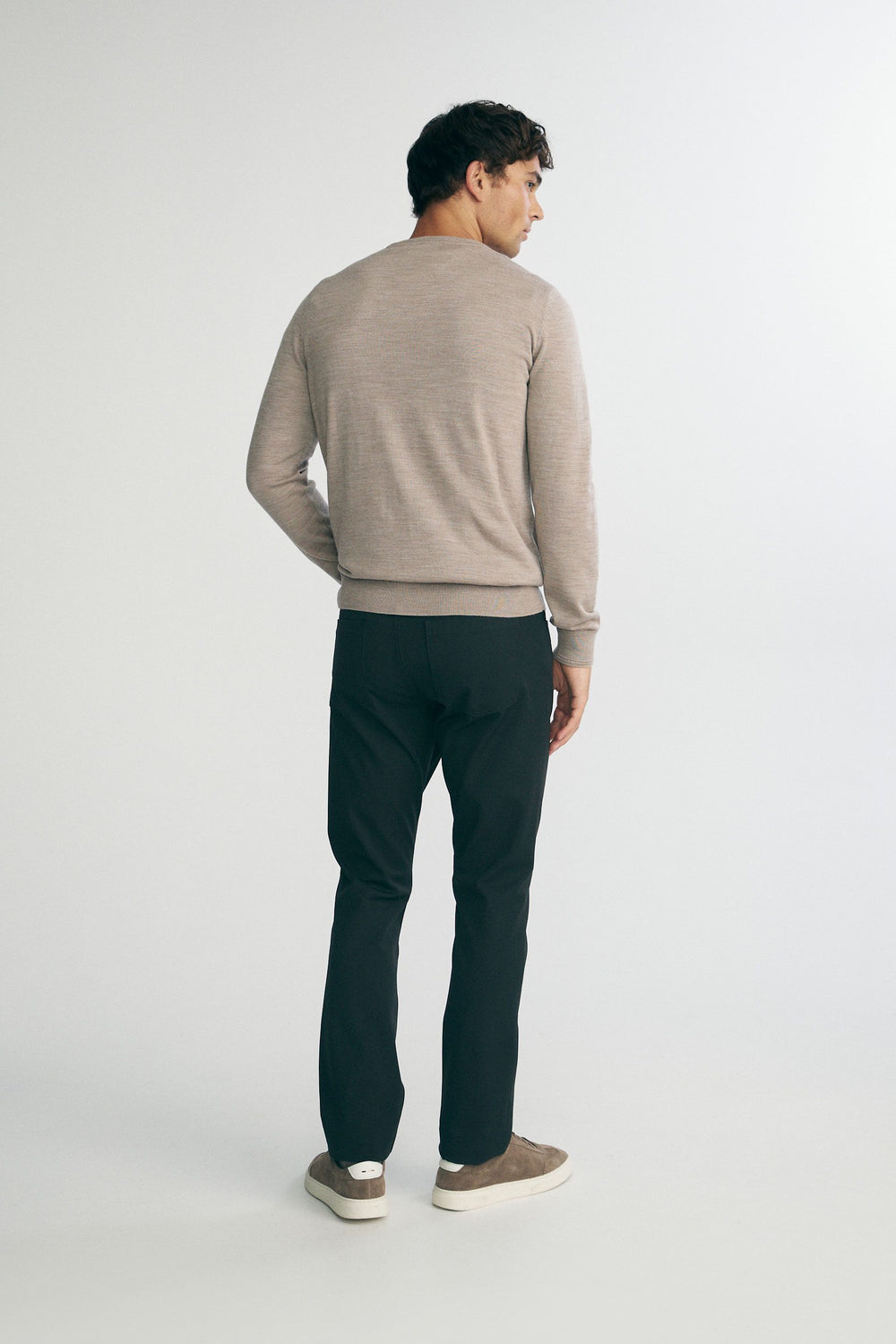 Merino wool crew neck sweater