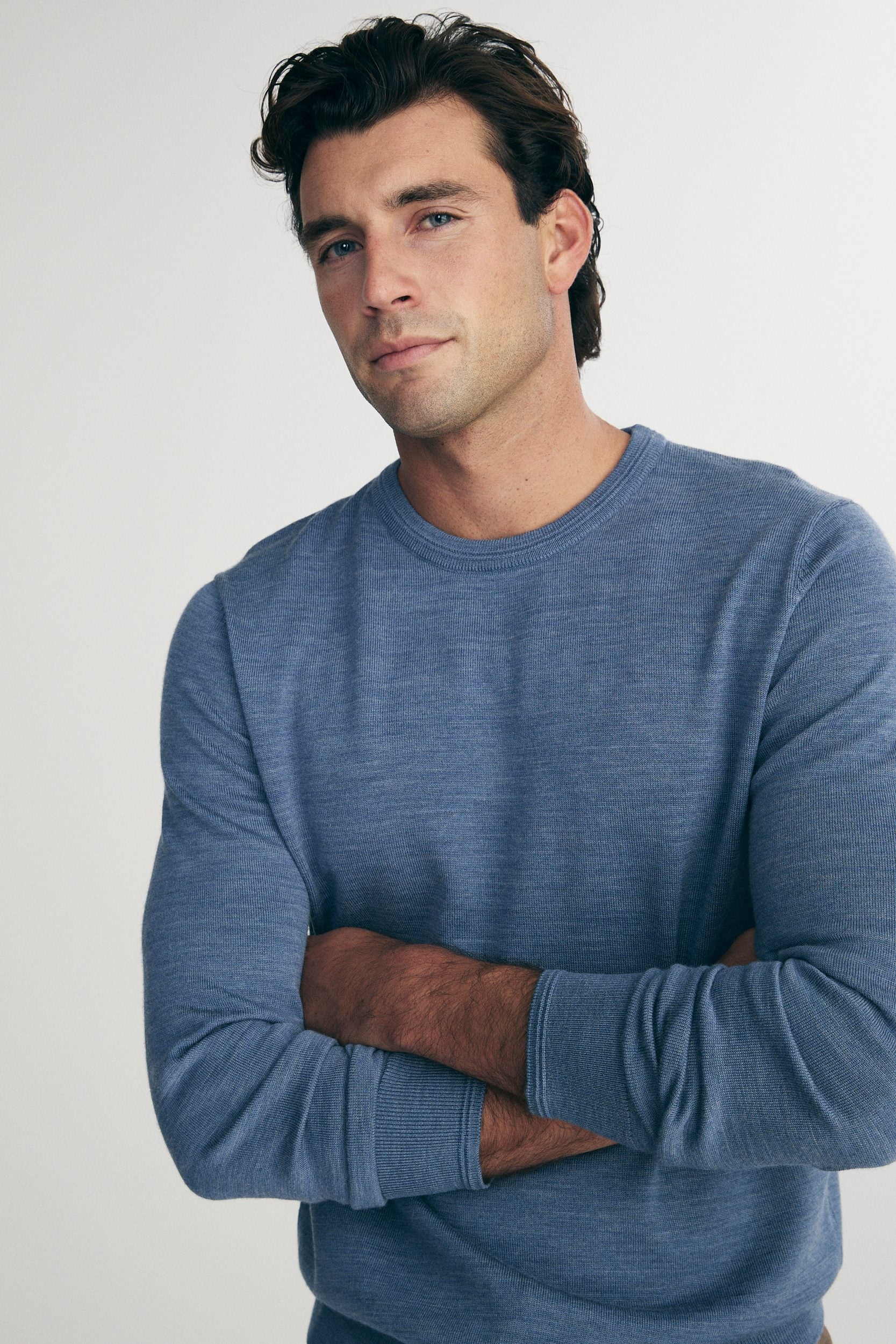 Merino wool crew neck sweater