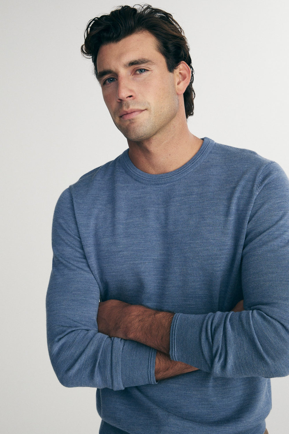 Merino wool crew neck sweater