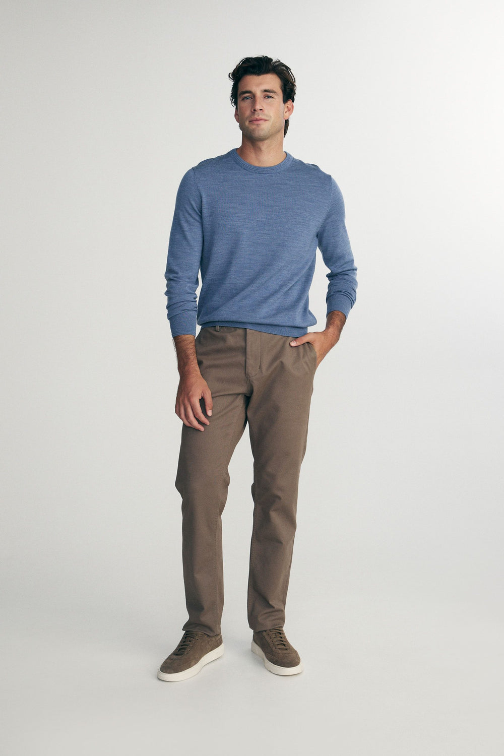 Merino wool crew neck sweater
