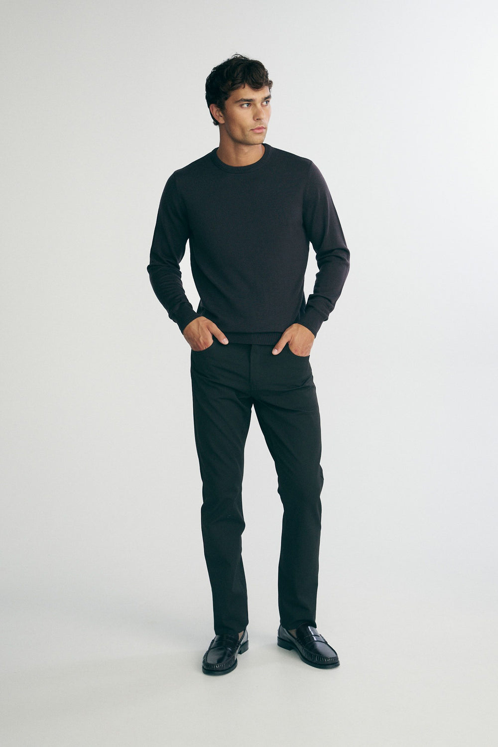 Merino wool crew neck sweater