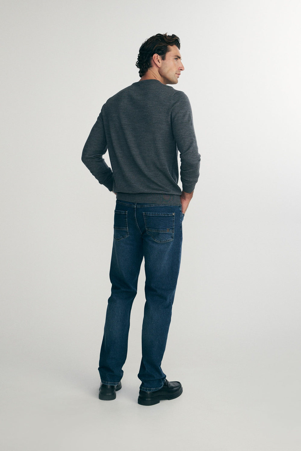 Merino wool crew neck sweater