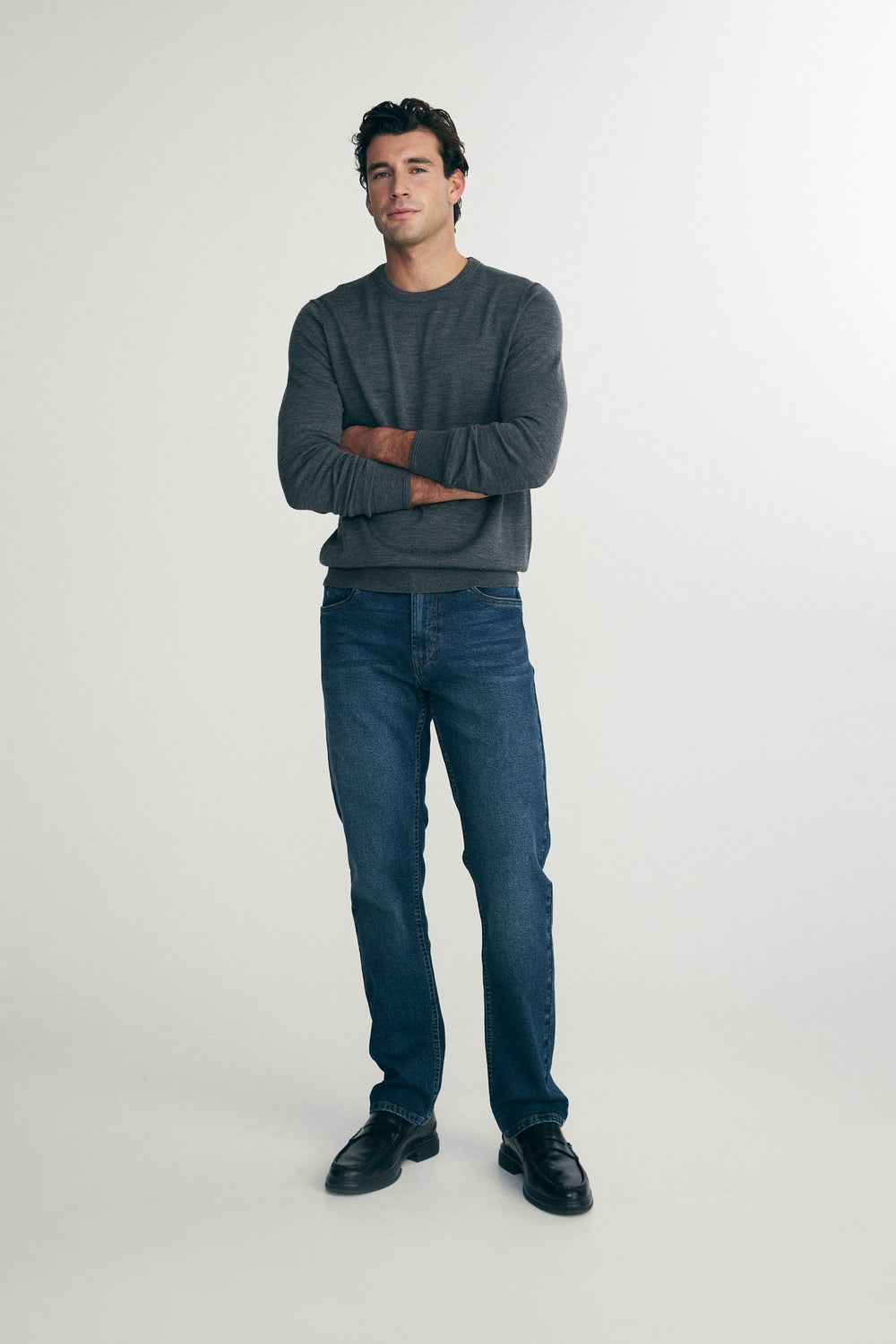 Merino wool crew neck sweater