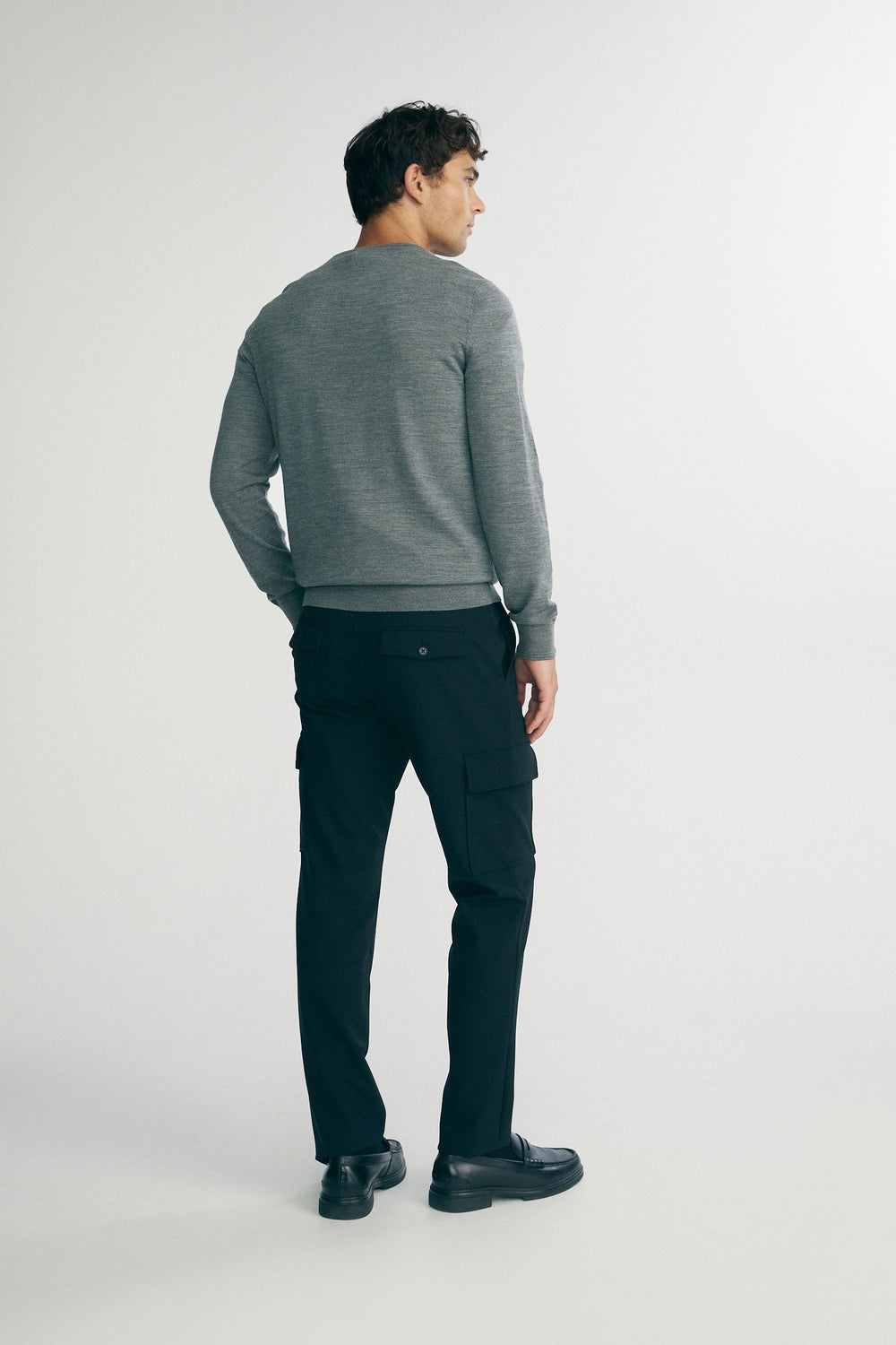 Merino wool crew neck sweater