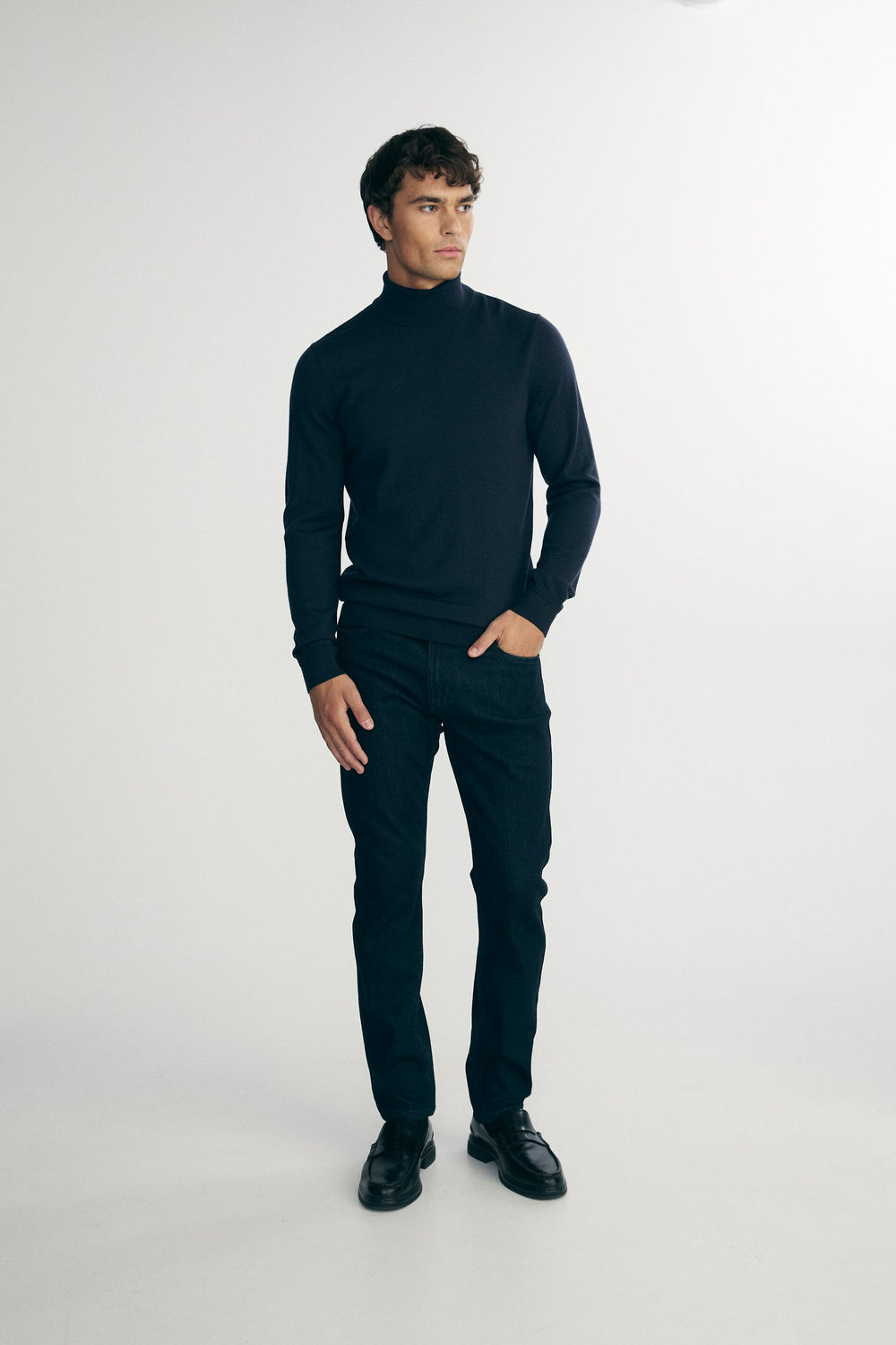 Merino wool turtle neck sweater