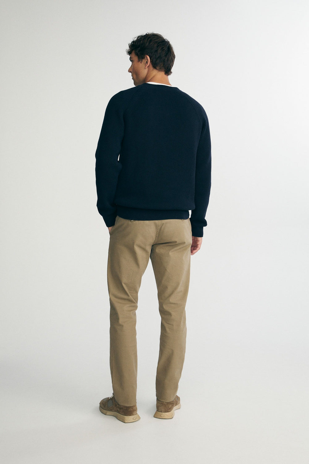 V-neck raglan sweater