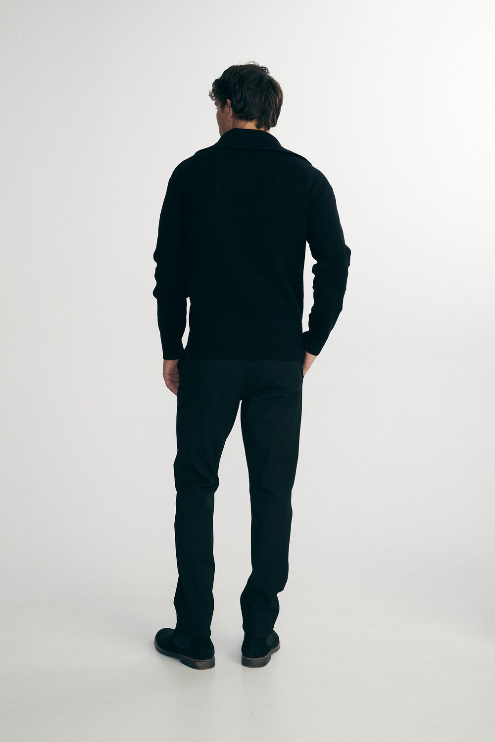Zip mock-neck sweater