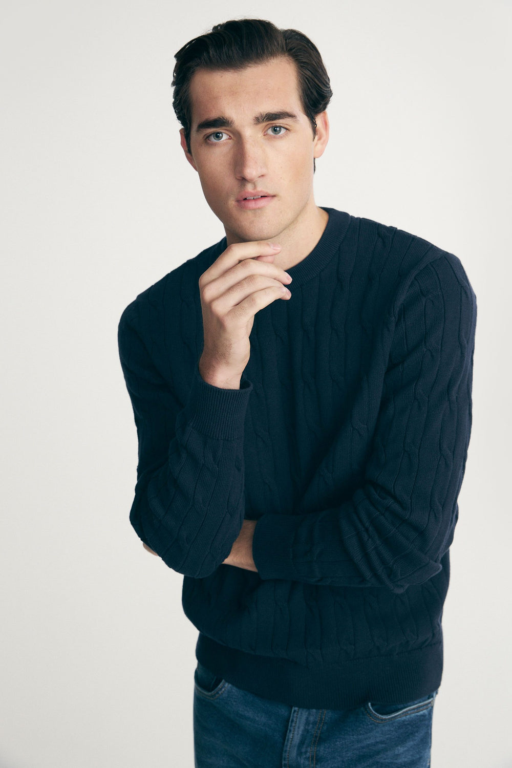 Cable-knit sweater