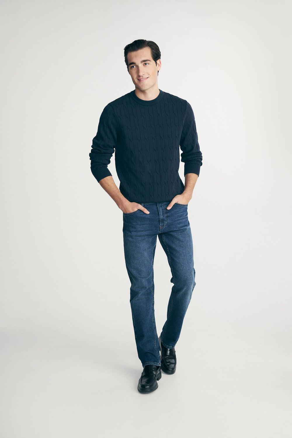 Cable-knit sweater