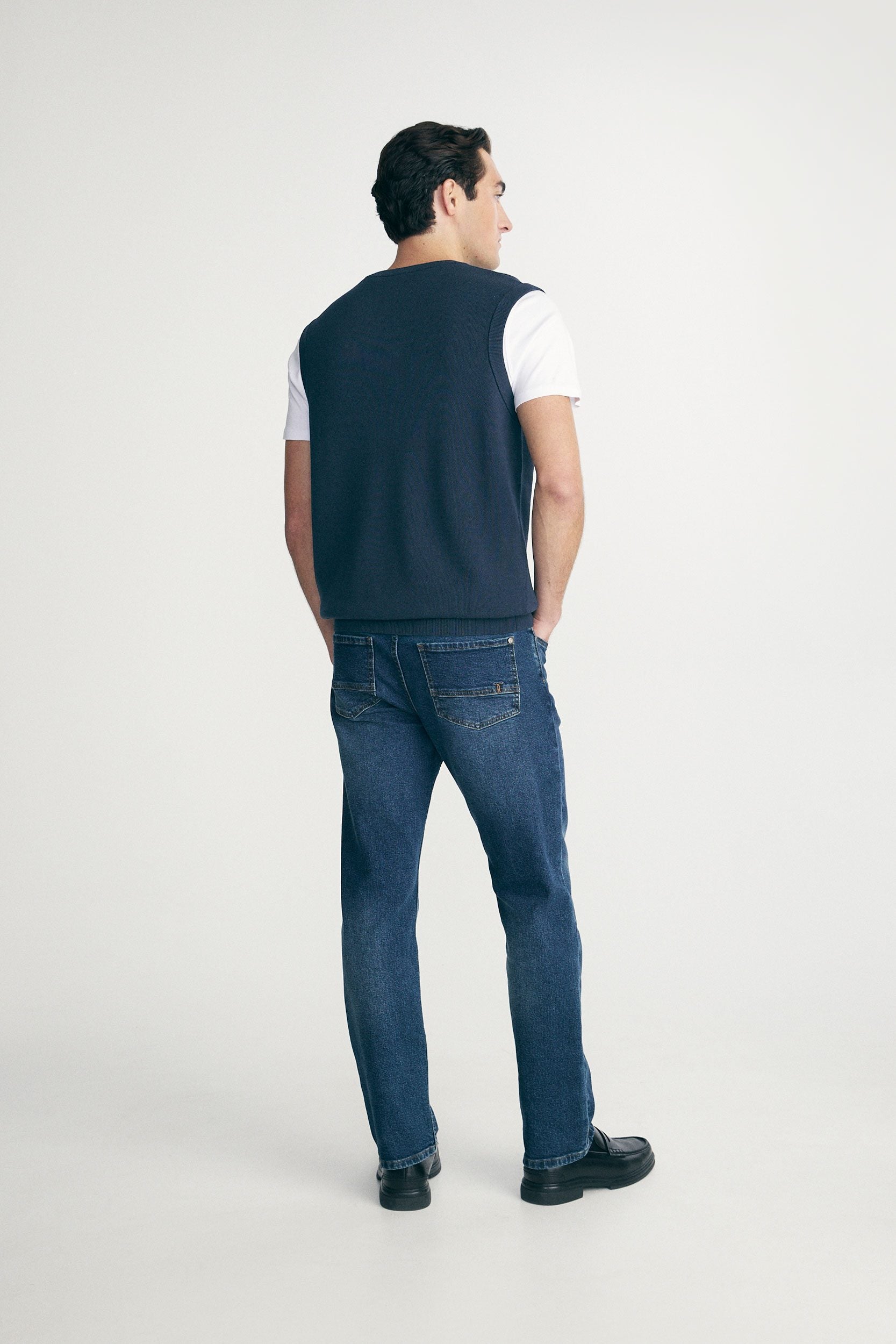 Textured sleeveless vest