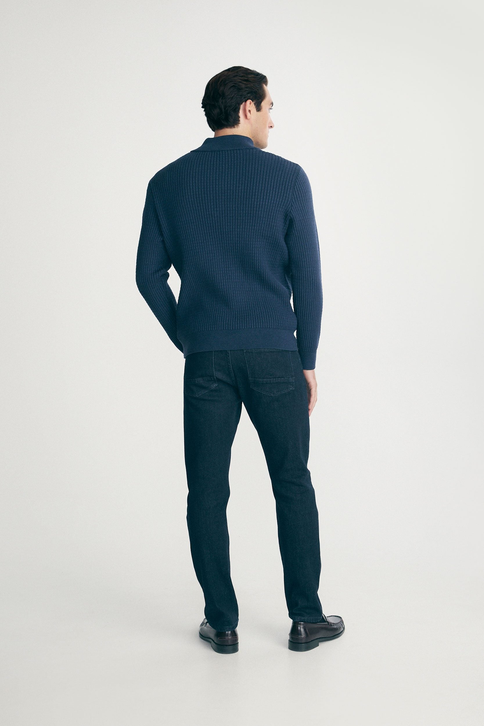 Mock neck sweater with zip