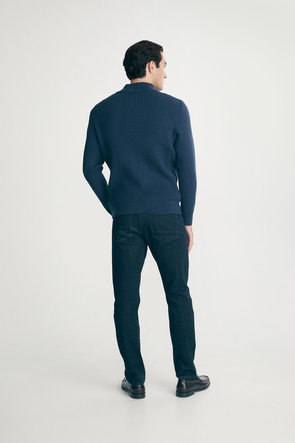 Mock neck sweater with zip