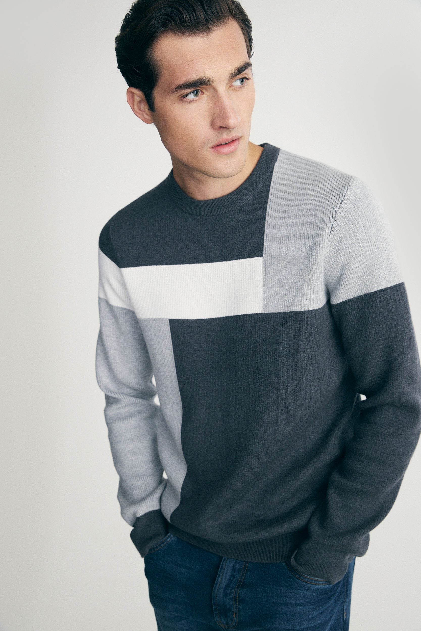 Color-block sweater