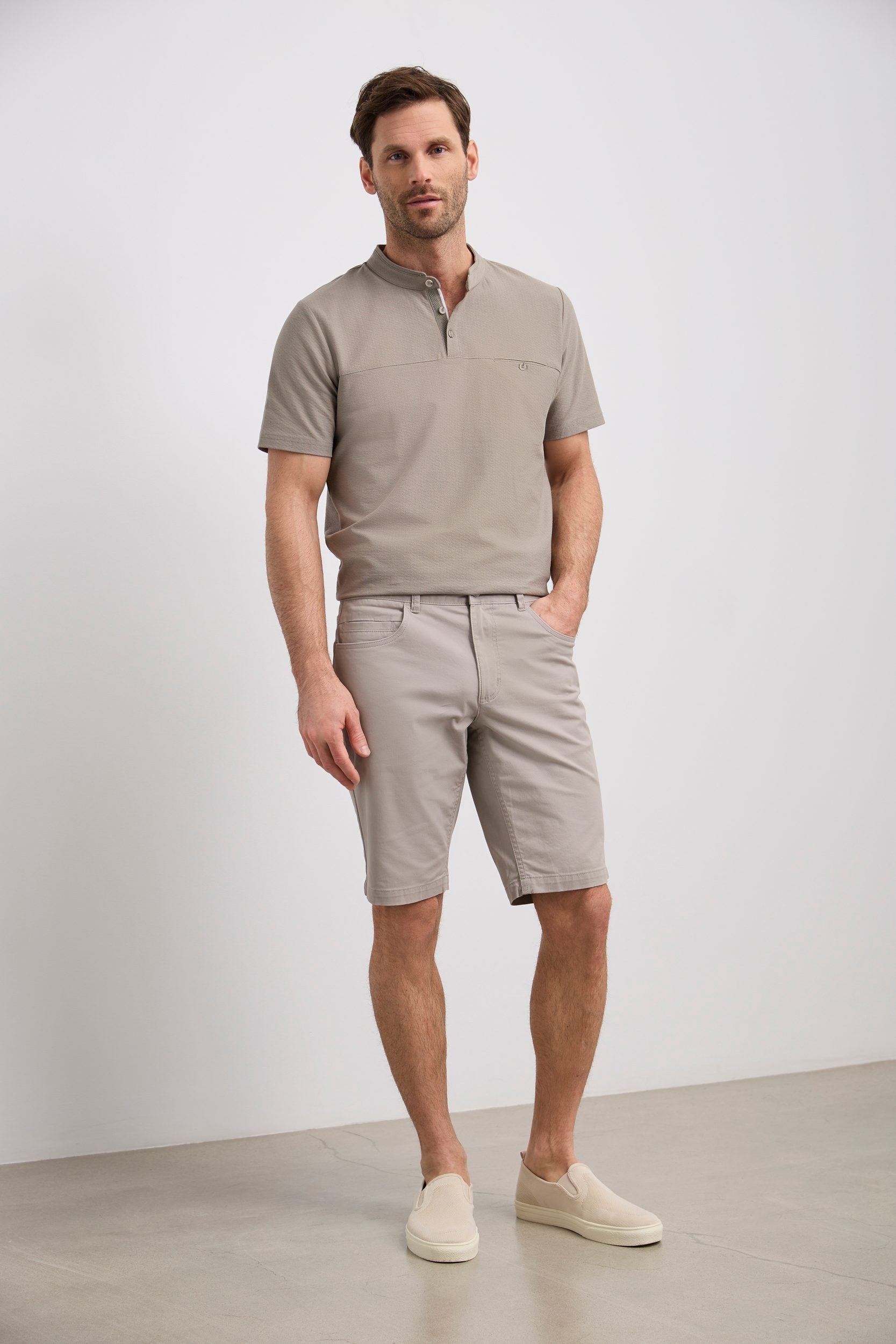Twill 5 pocket bermuda