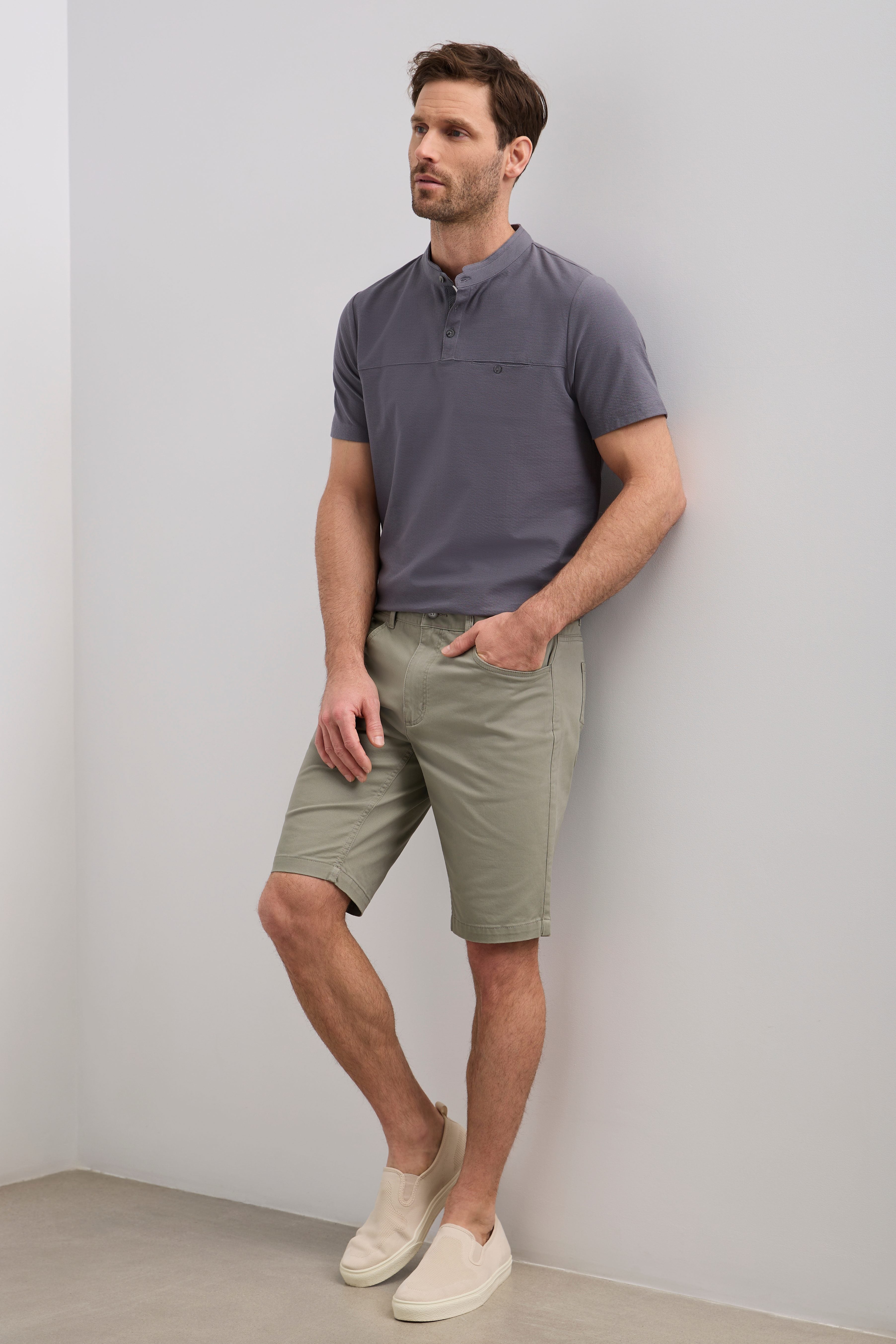 Twill 5 pocket bermuda