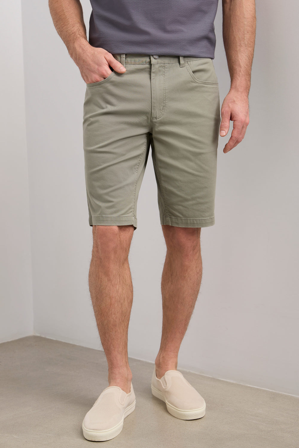 Twill 5 pocket bermuda