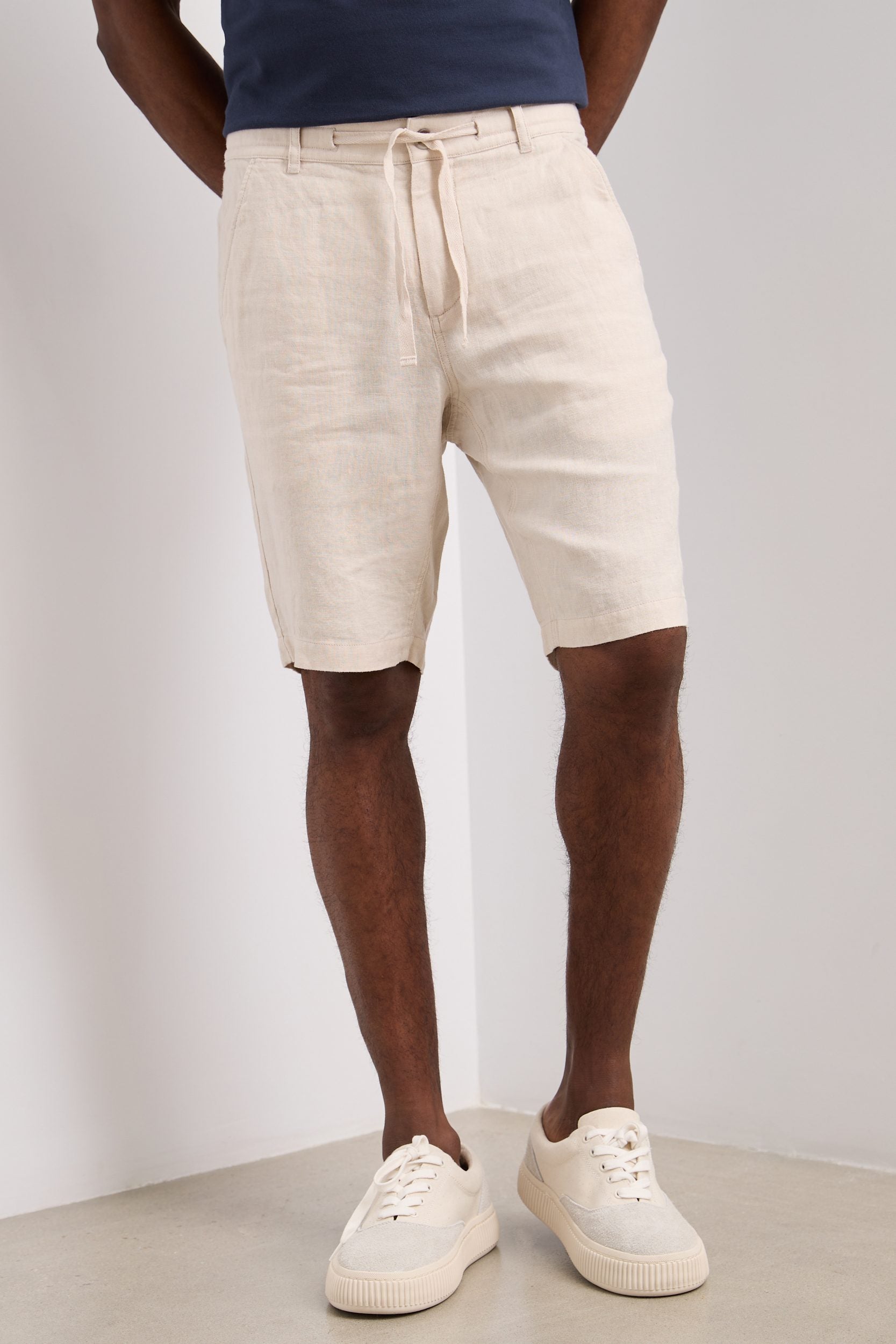 Linen bermuda shorts
