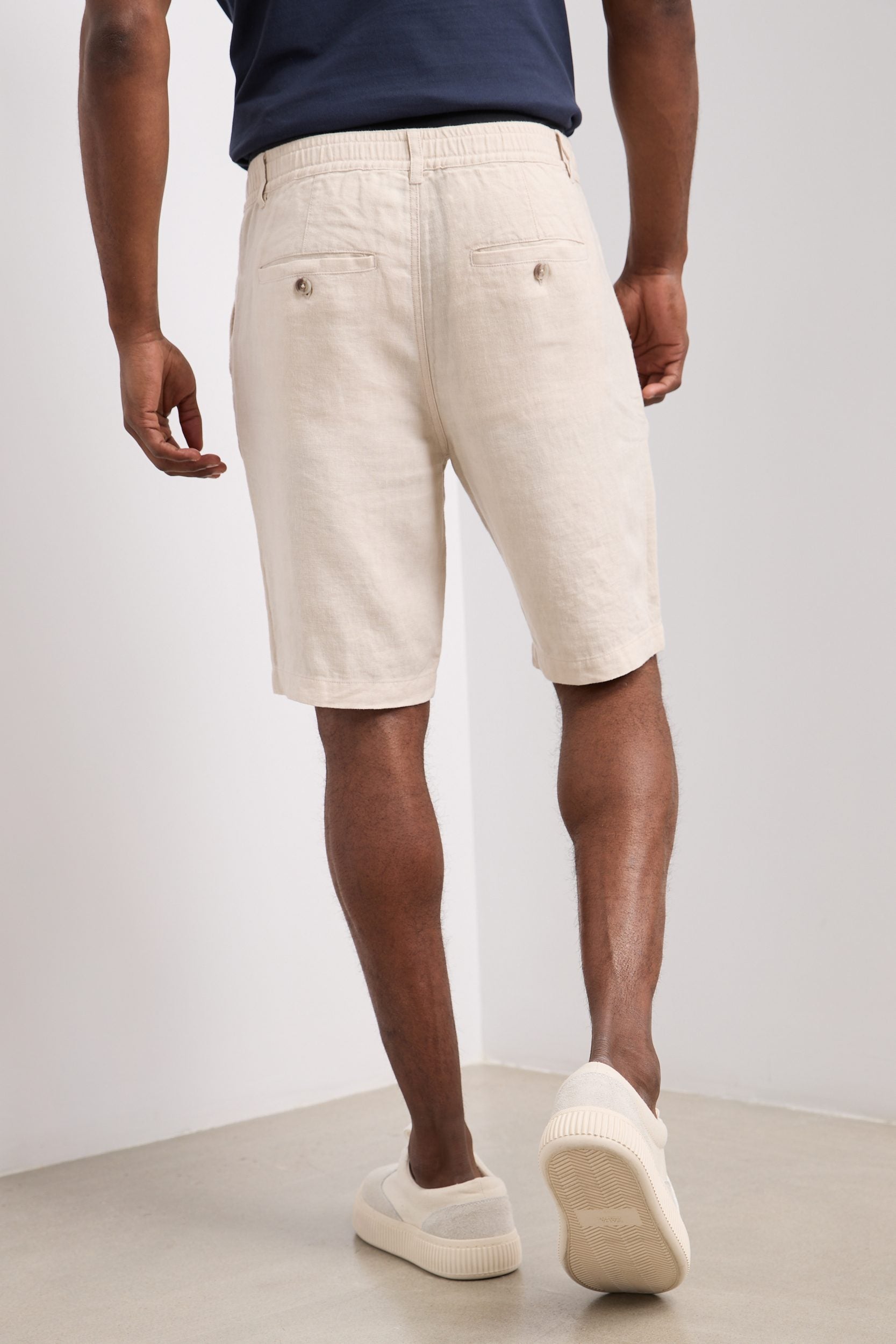 Linen bermuda shorts