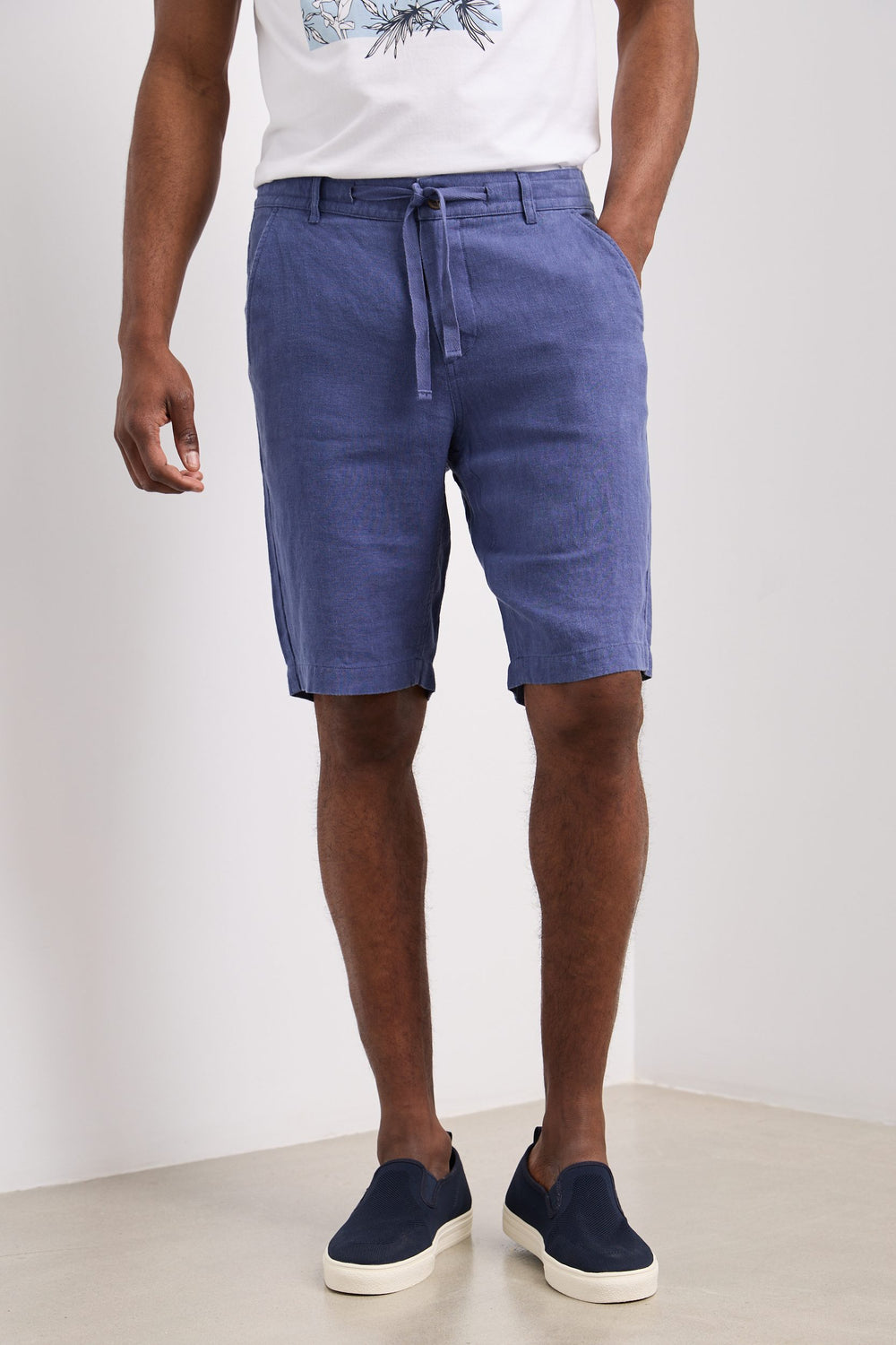 Linen bermuda shorts