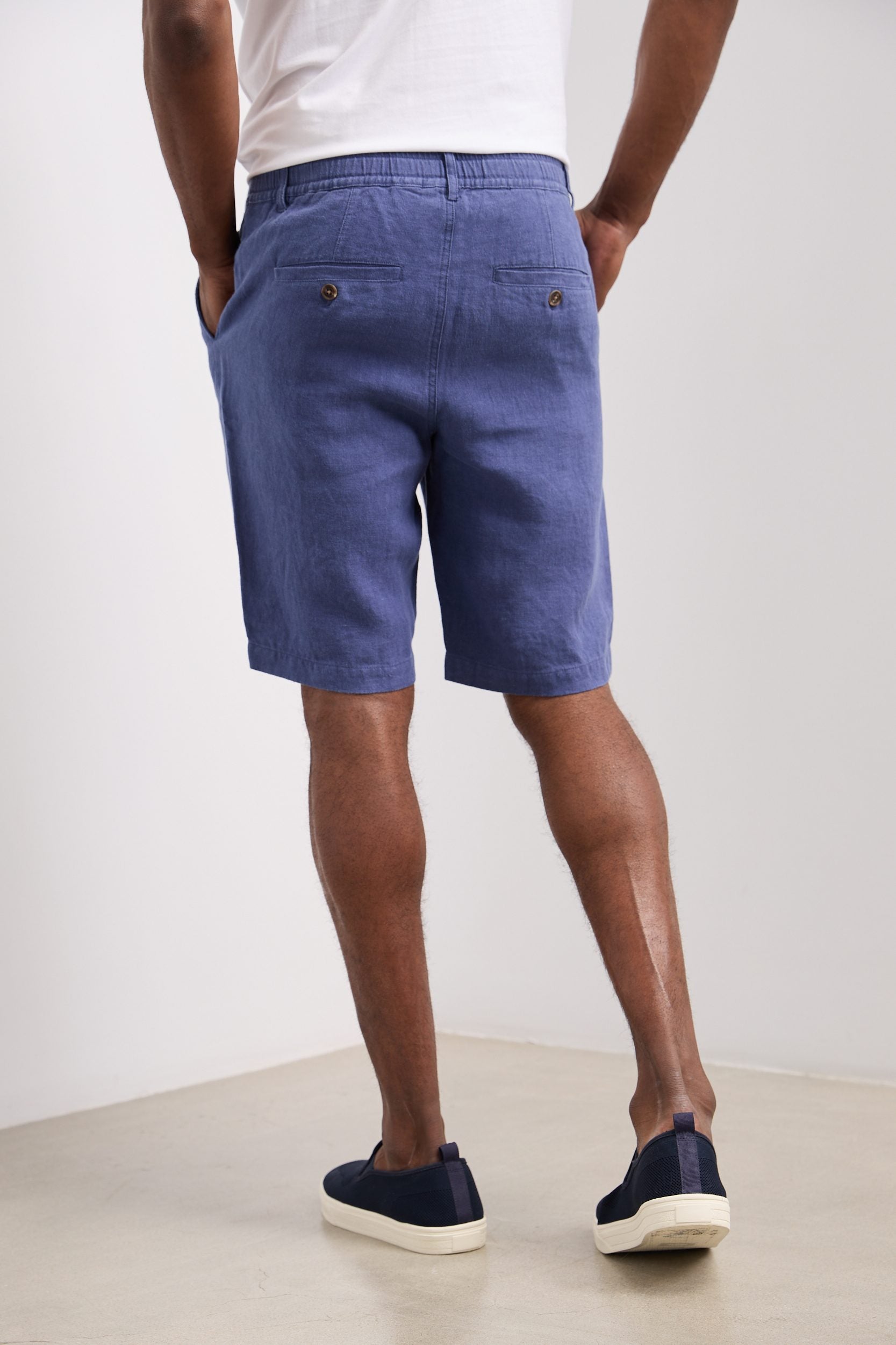 Linen bermuda shorts